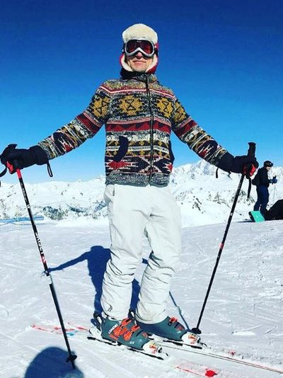 Олег Скрипка на лыжах